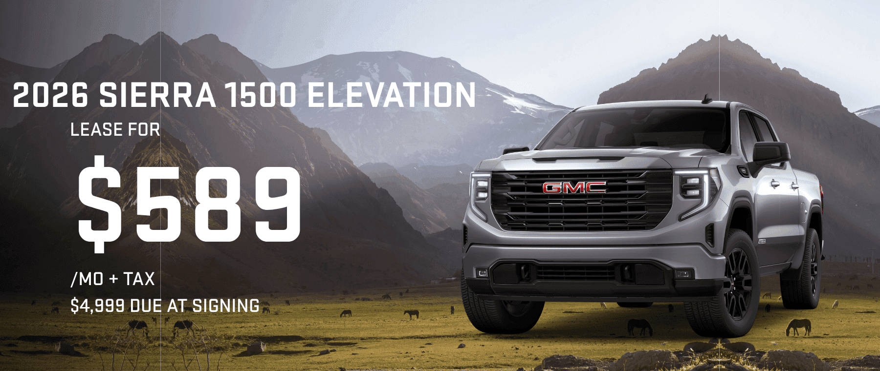 September 2026 Sierra 1500 Elevation Lease Special