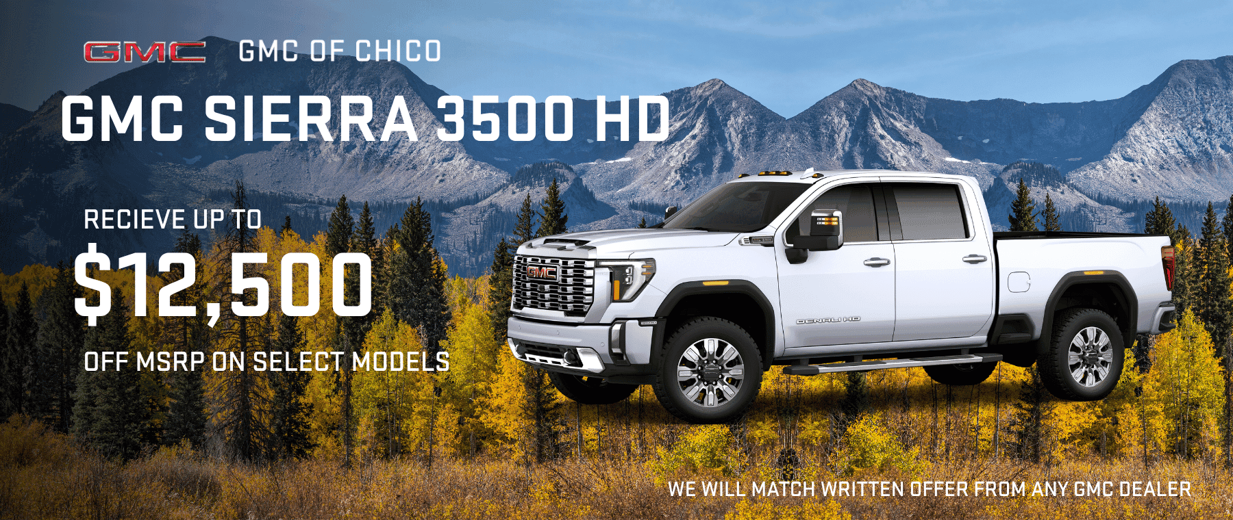 $12,500 off 2026 Sierra 3500 Denali