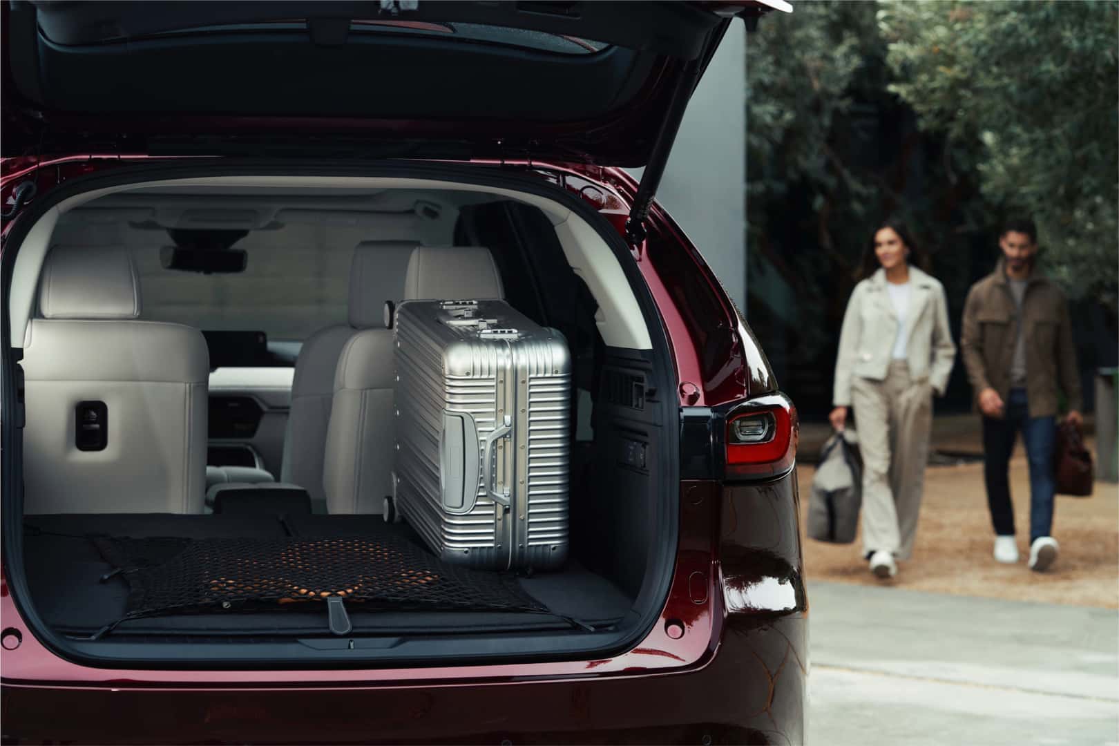 CX-90 cargo area with open liftgate