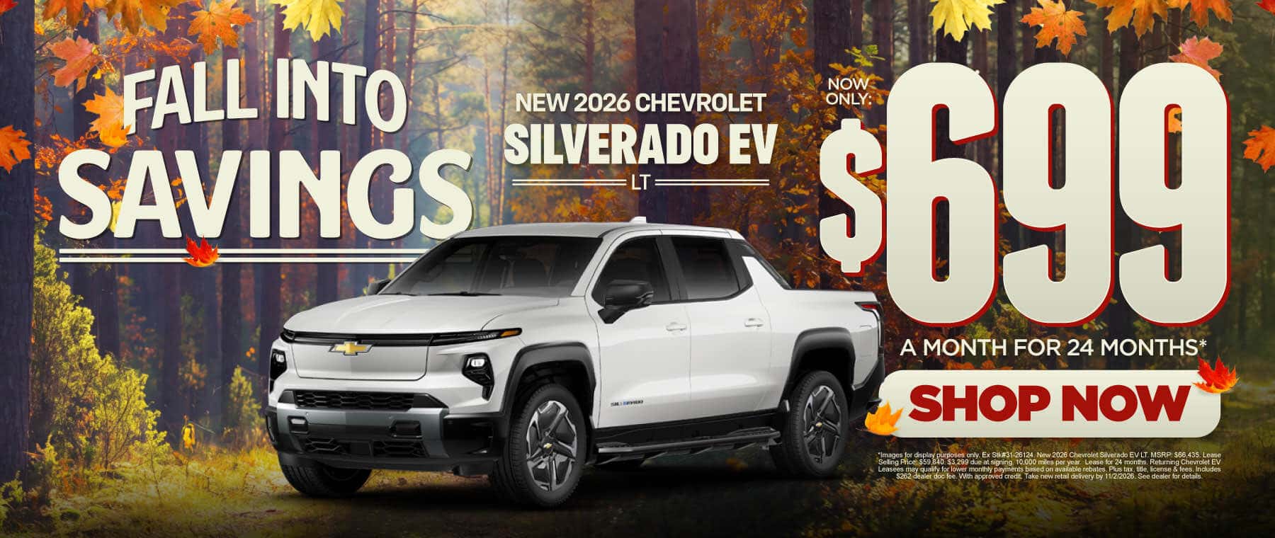 New 2026 Chevrolet Silverado EV LT $699/mo for 24 months*