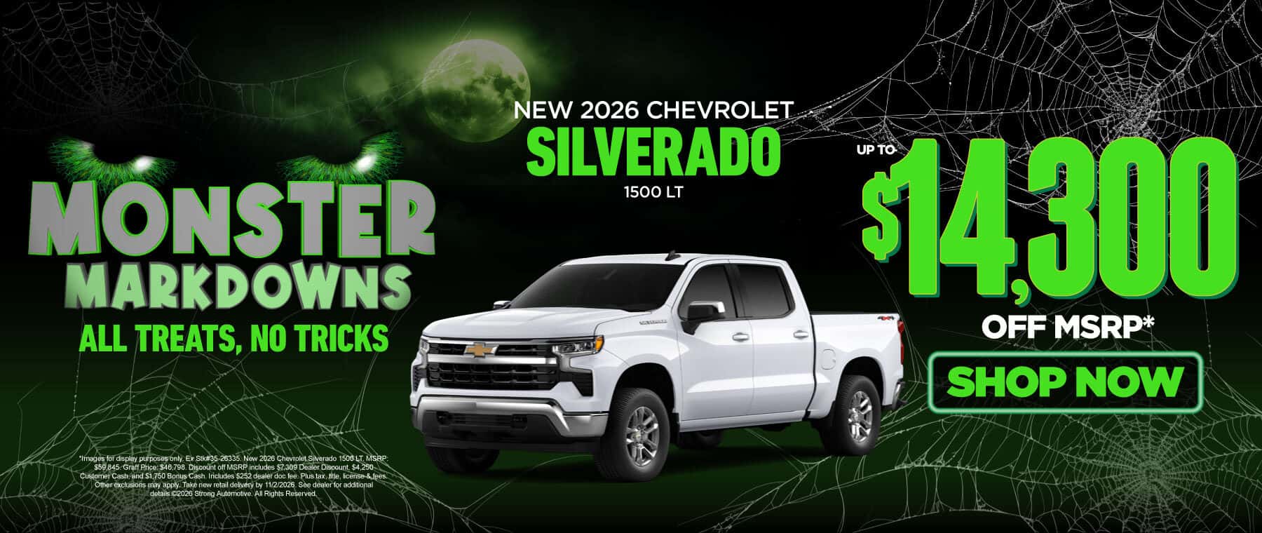 New 2026 Chevrolet Silverado 1500 LT Up to $14,300 Off MSRP*