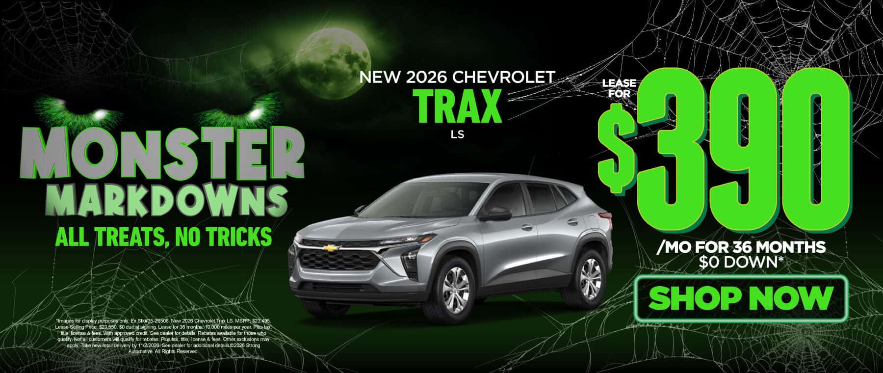New Chevrolet Trax LS Lease for $390/mo for 36 months - $0 down*