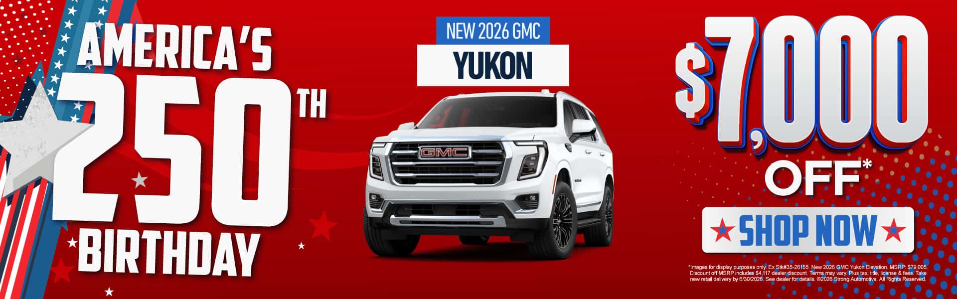 New 2026 GMC Yukon $7,000 Off*