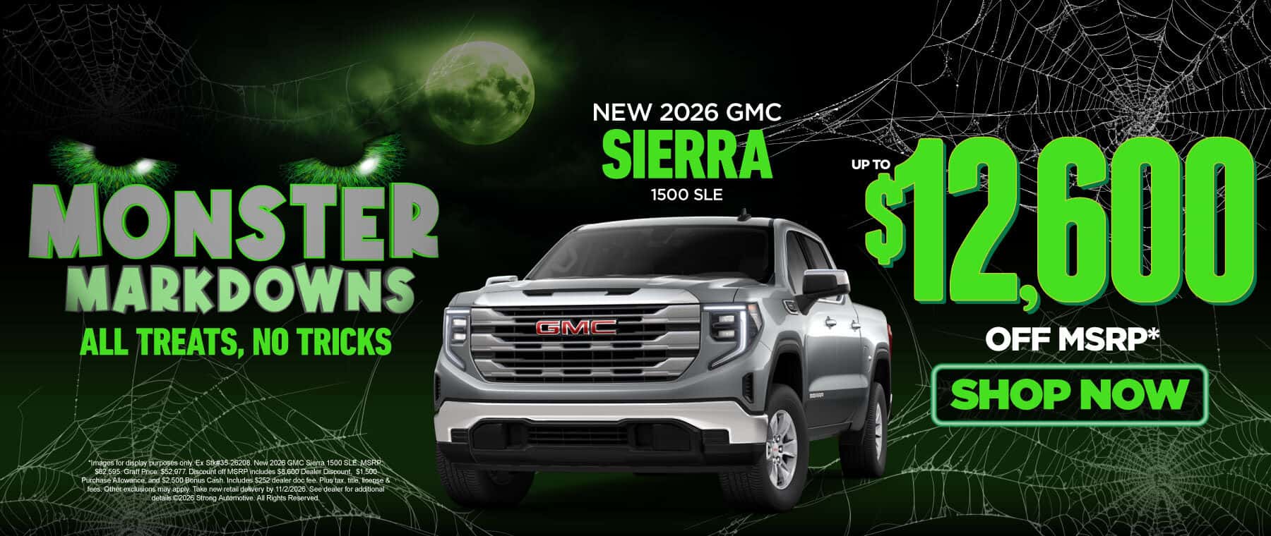 New 2026 GMC Sierra 1500 SLE Up to $12,600 off MSRP*