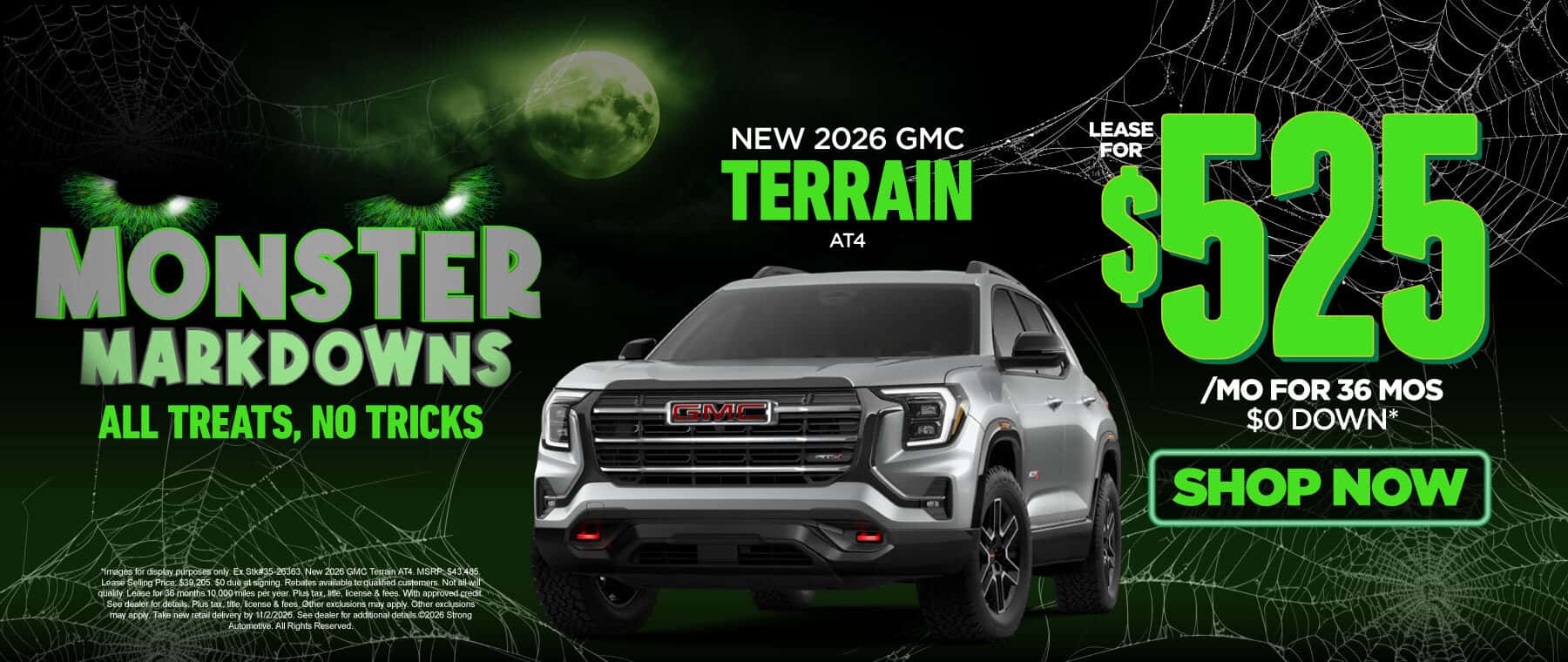 New GMC Terrain AT4 Lease for $525/mo for 36 months - $0 down*