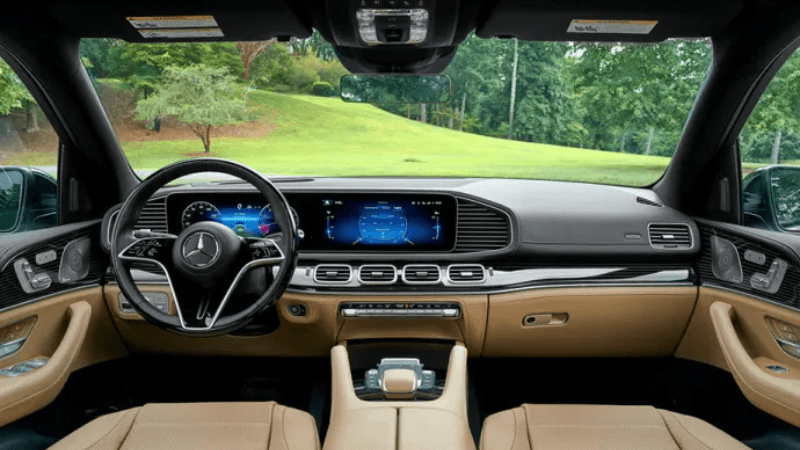 Mercedes-Benz digital dashboard and MBUX technology display