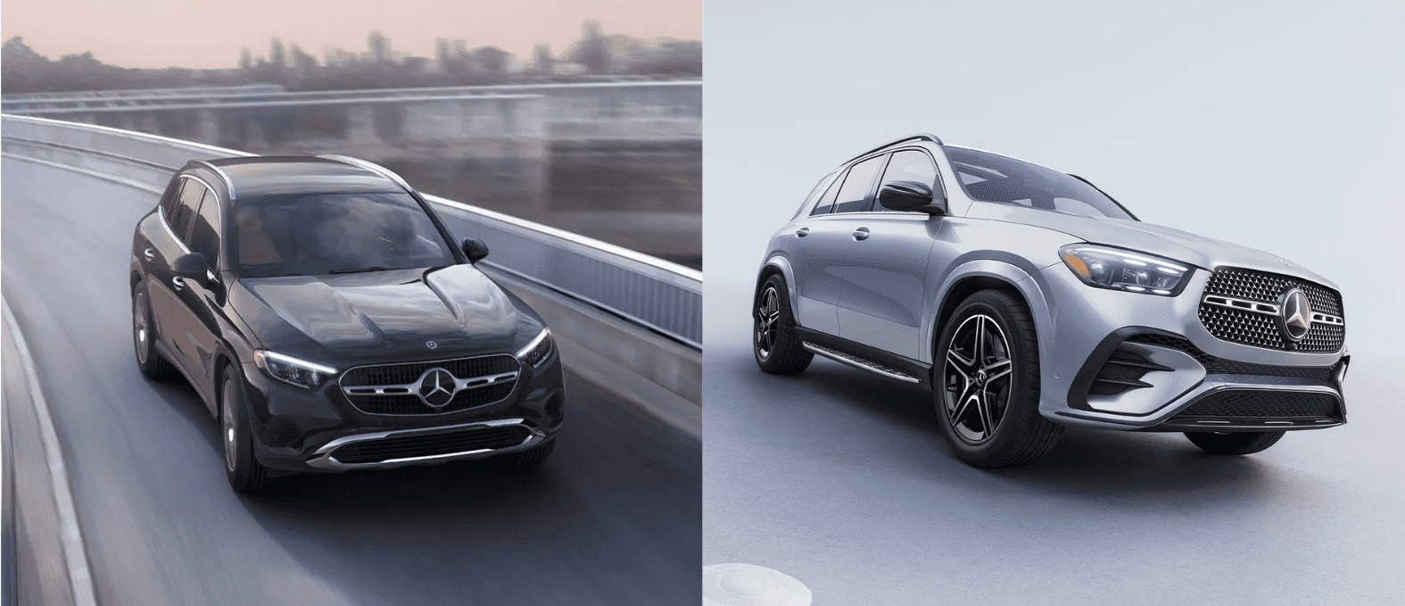 Mercedes-Benz GLC and GLE SUVs compared near Grand Blanc, Michigan