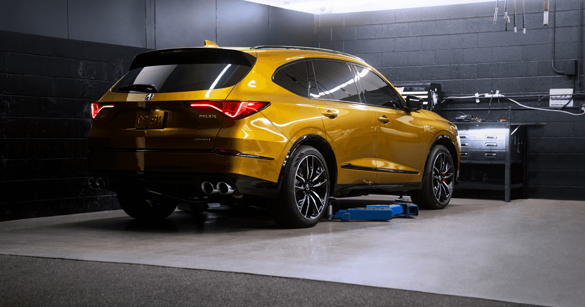 Acura SUV in service bay