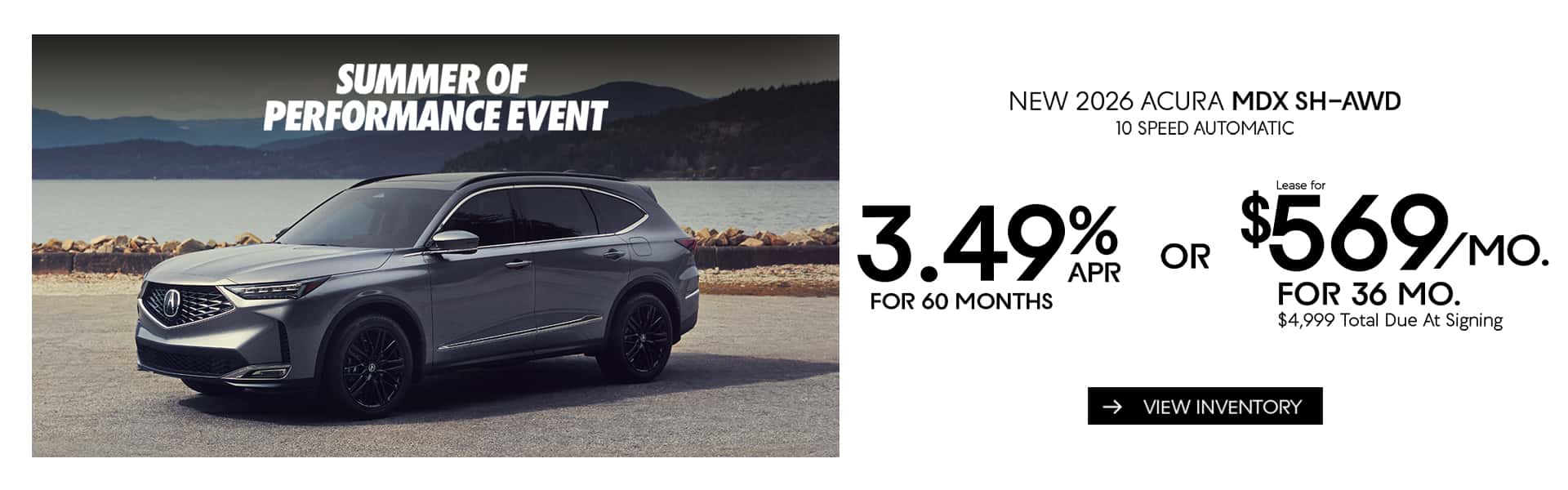 New 2026 Acura MDX SH-AWD 10 Speed Automatic