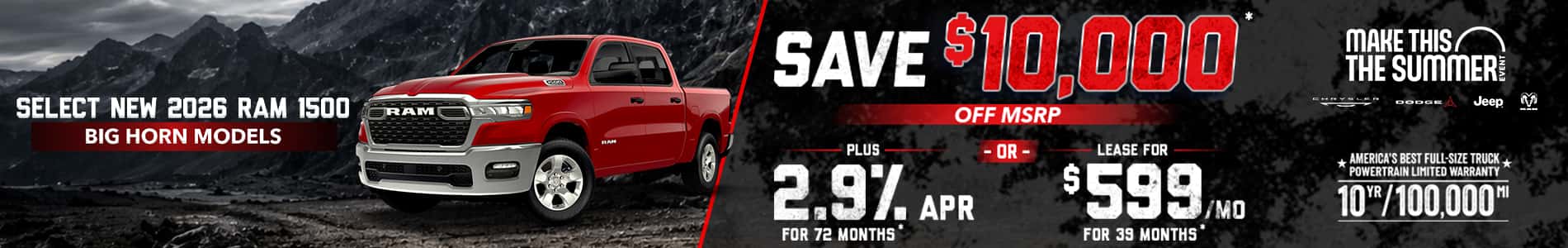 Select New 2026 Ram 1500 Big Horn Models