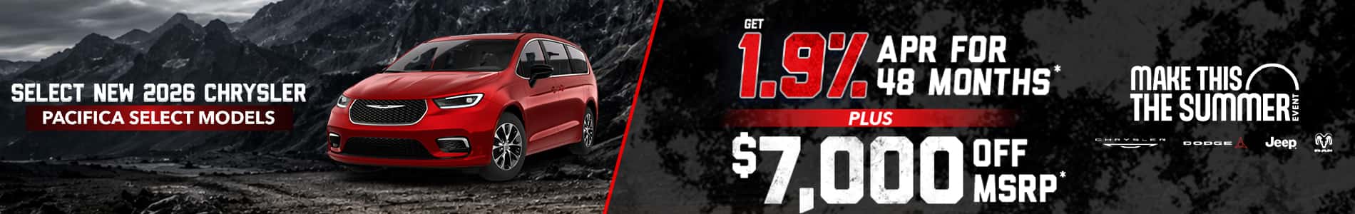 Select New 2026 Chrysler Pacifica Select Models