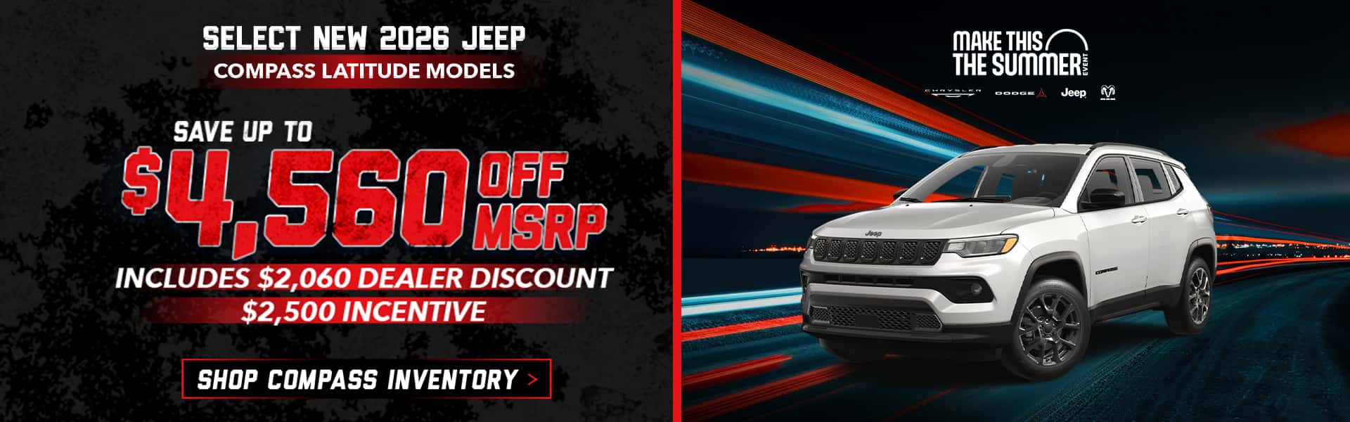Select New 2026 Jeep Compass Latitude Models