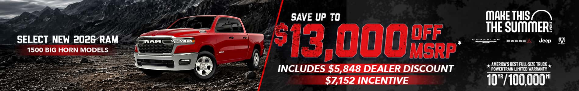 Select New 2026 Ram 1500 Big Horn Models