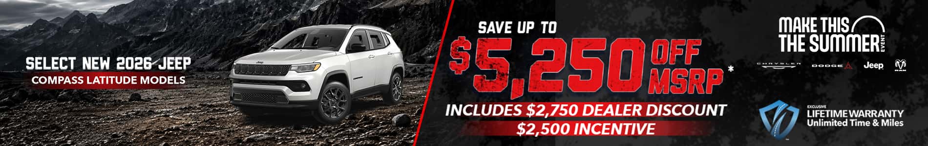 Select New 2026 Jeep Compass Latitude Models