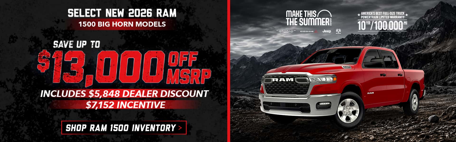 Select New 2026 Ram 1500 Big Horn Models