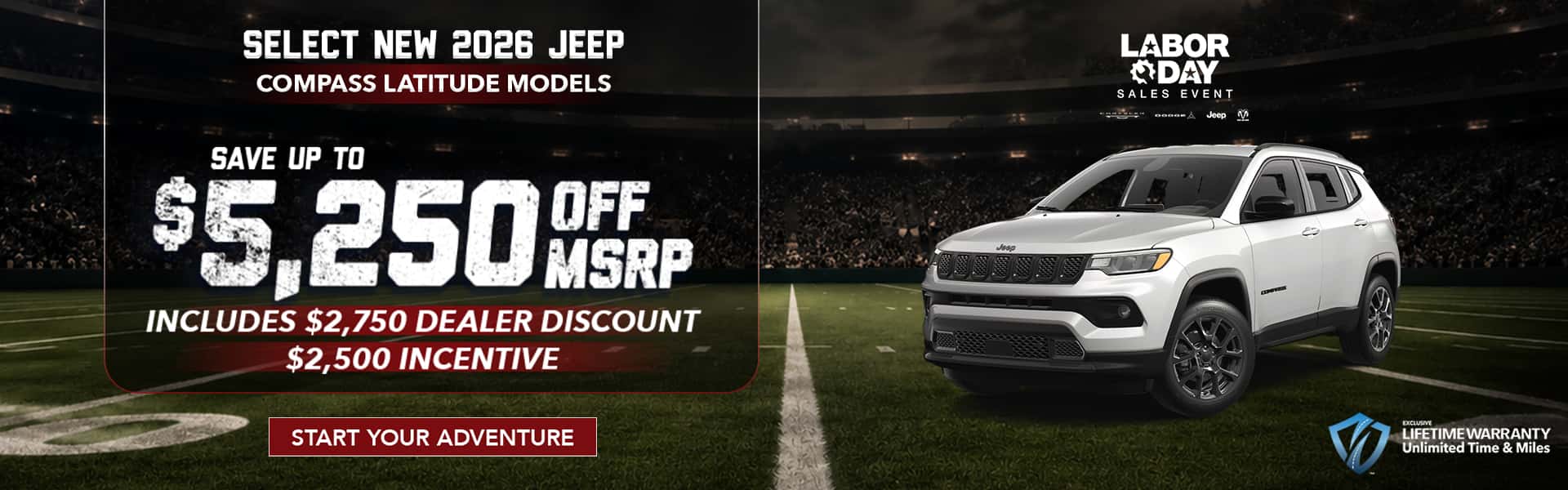 Select New 2026 Jeep Compass Latitude Models