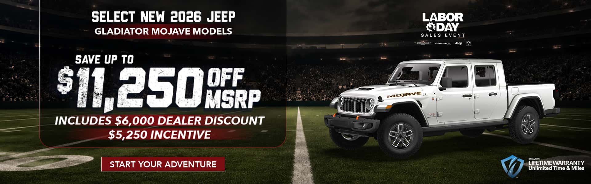 Select New 2026 Jeep Gladiator Mojave Models