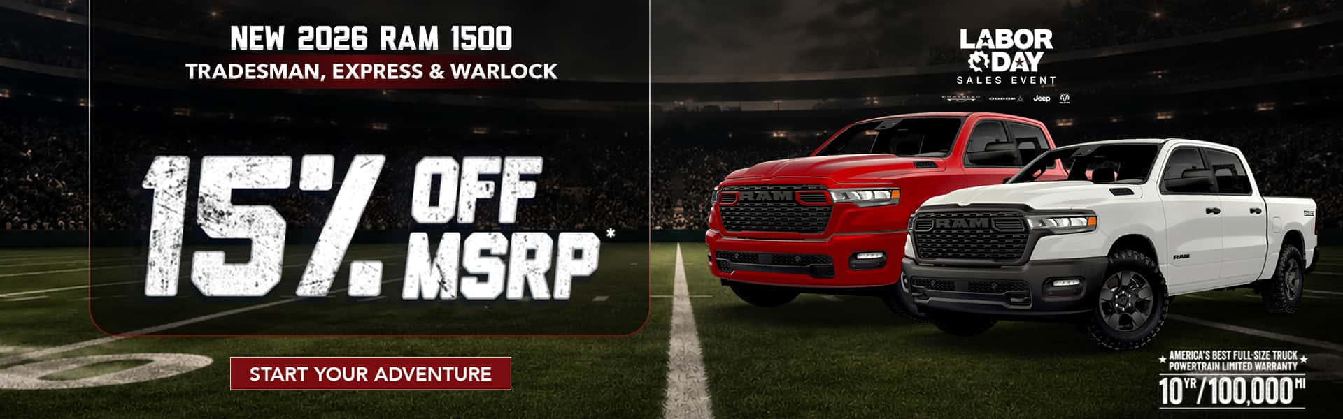 New 2026 RAM 1500 Tradesman, Express & Warlock