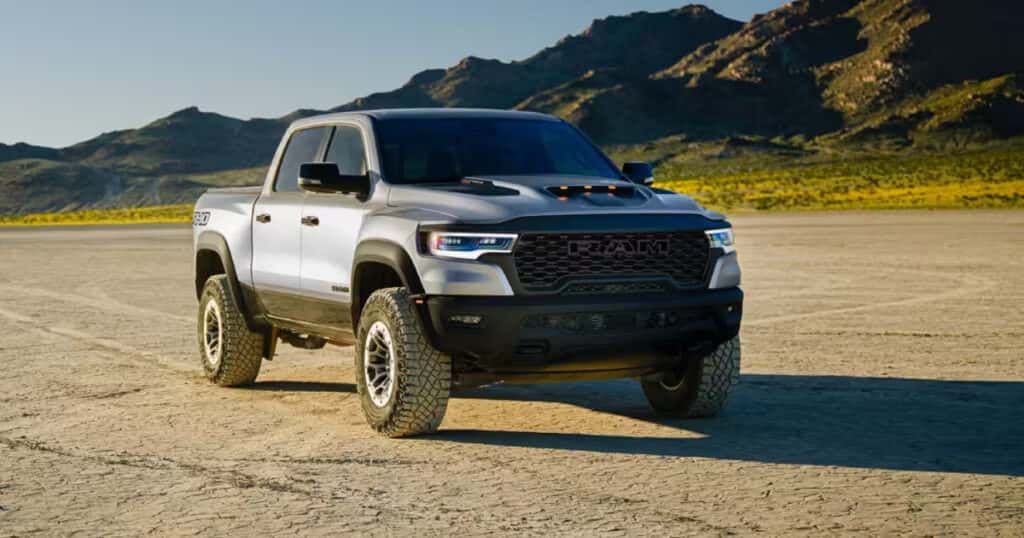 A high-performance Ram 1500 RHO off-road pickup truck.