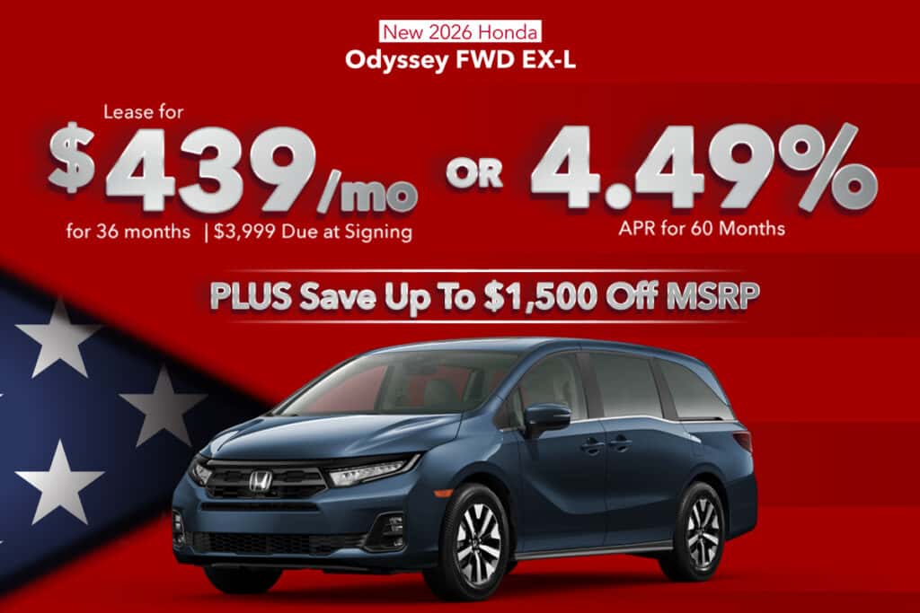 New 2026 Honda Odyssey FWD EX-L