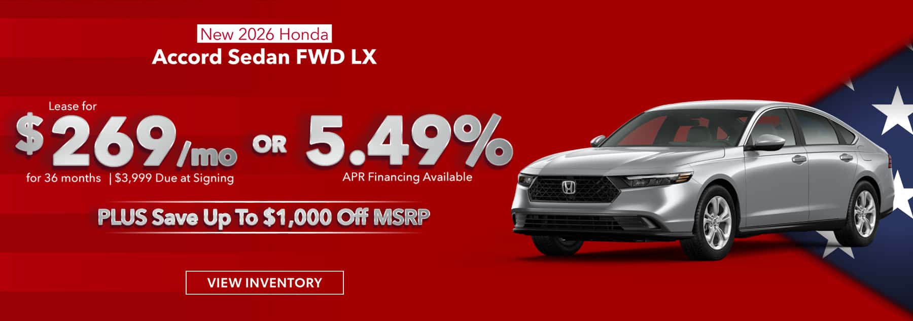 New 2026 Honda Accord Sedan FWD LX
