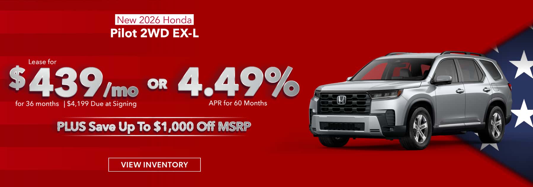 New 2026 Honda Pilot 2WD EX-L
