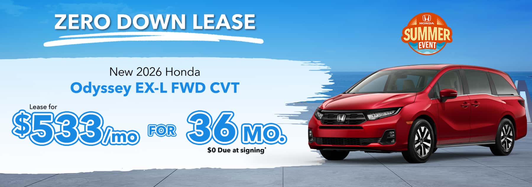 New 2026 Honda Odyssey EX-L FWD CVT