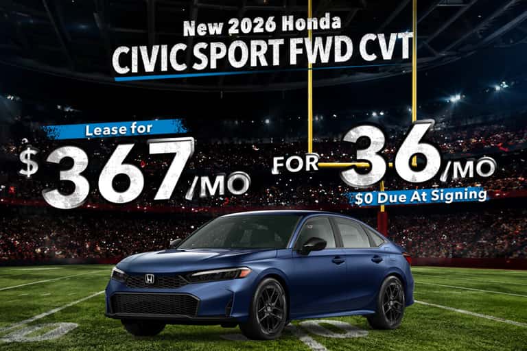 New 2026 Honda Civic Sport FWD CVT 