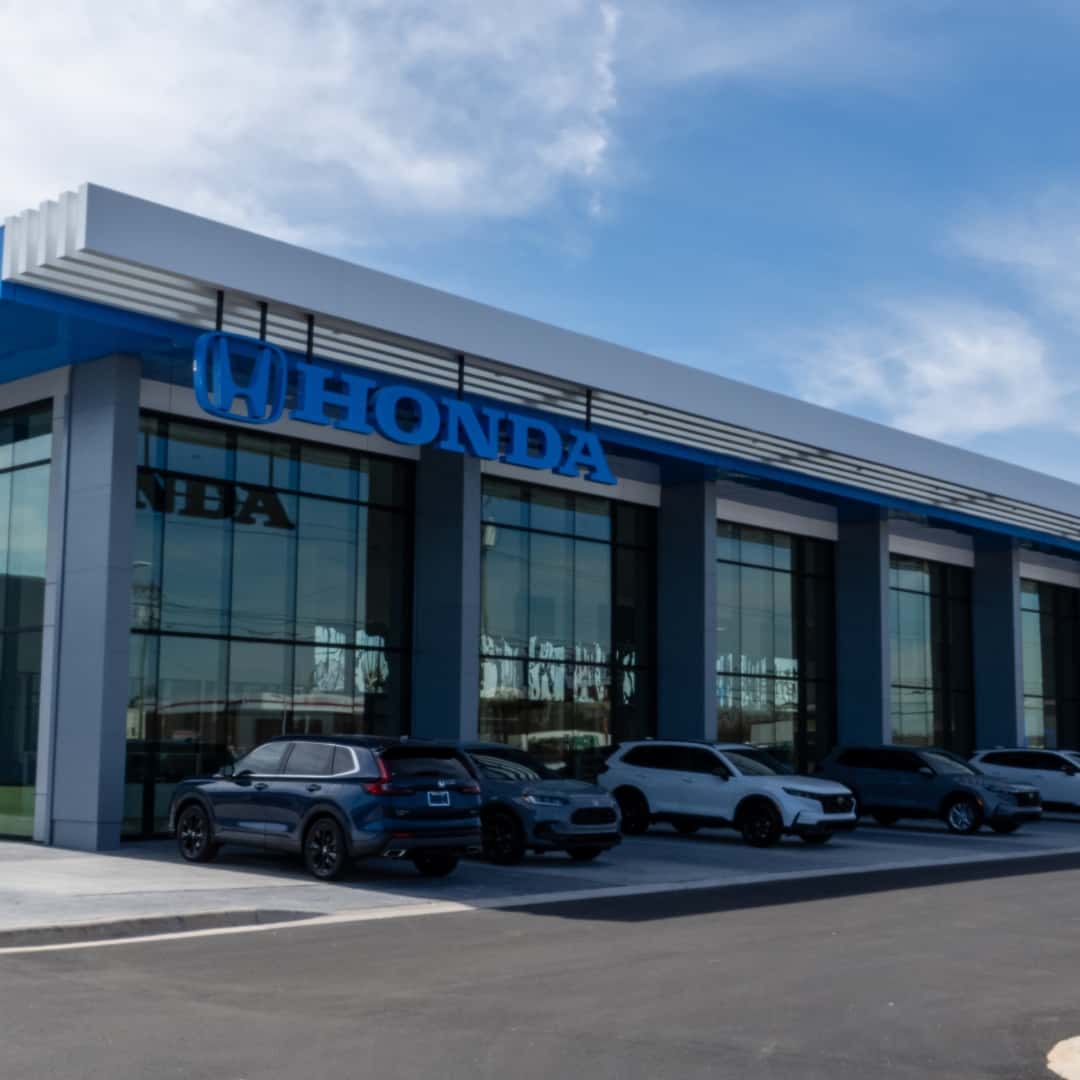 The Greensboro Honda dealership storefront