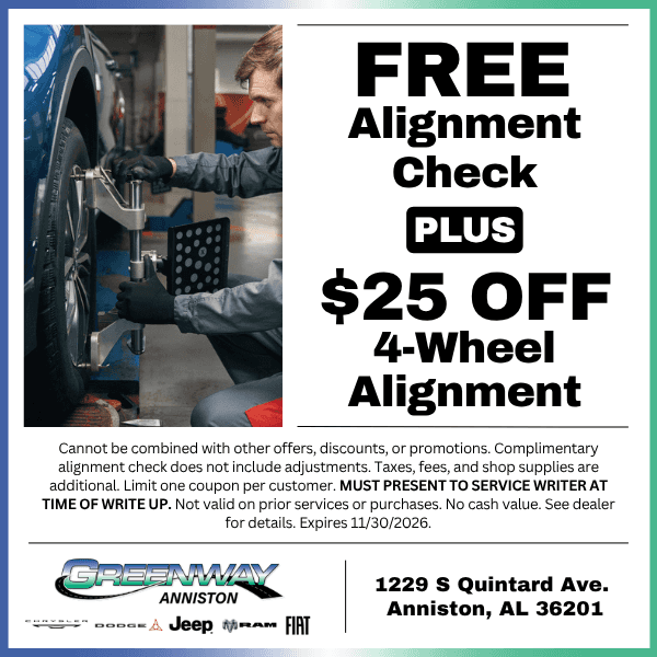 FREE Alignment Check + $25 Off