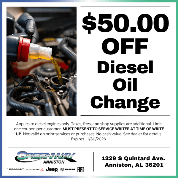 Diesel Oil Change Discount