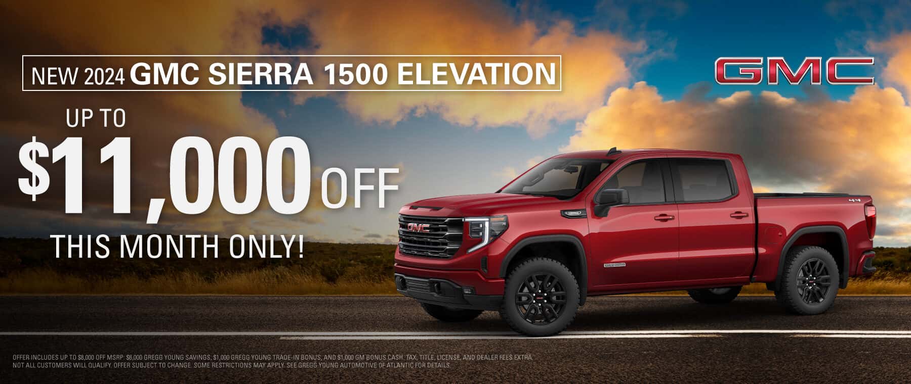 2024 GMC SIERRA 1500 UP TO $11,000 OFF MSRP