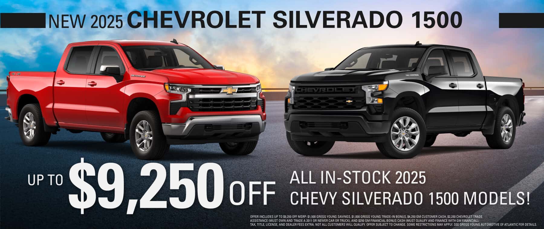 2025 CHEVY SILVERADO 1500 UP TO $9250 OFF MSRP