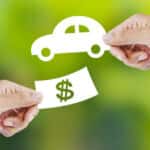 Graphic of car exchanged for cash