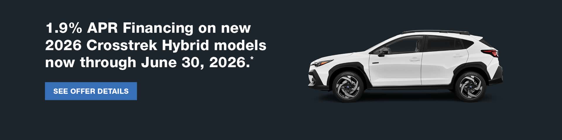 Crosstrek June 1.9% for 36