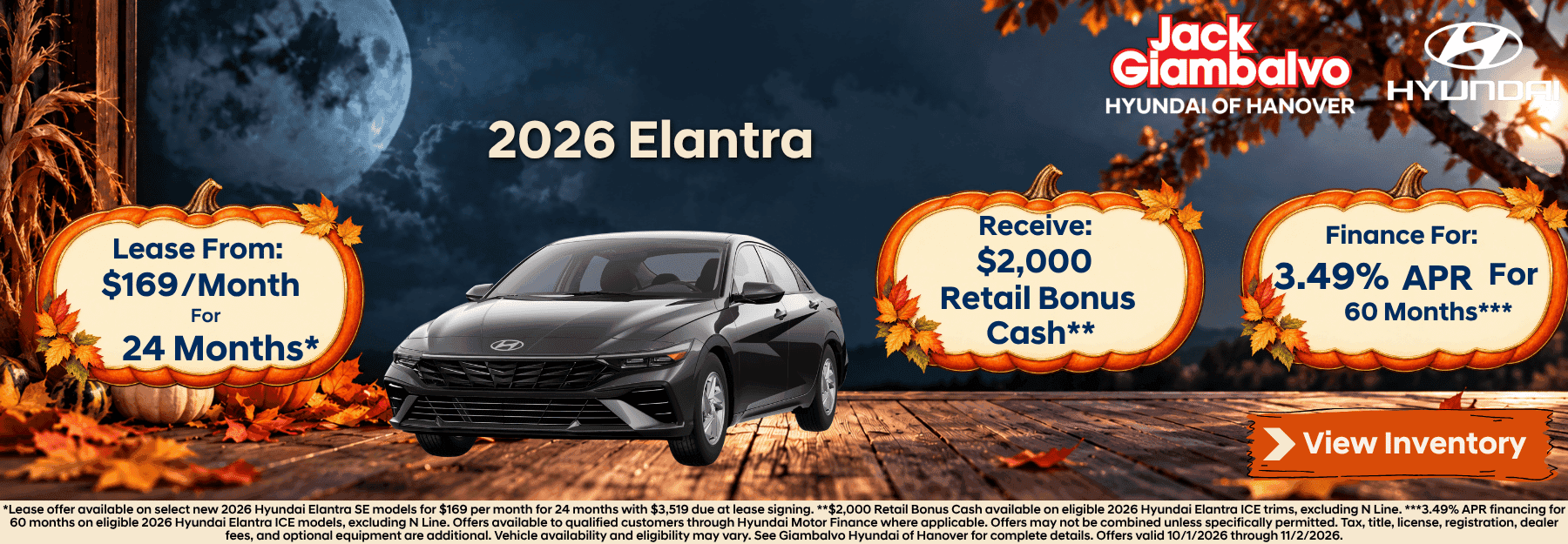 October Elantra Offers