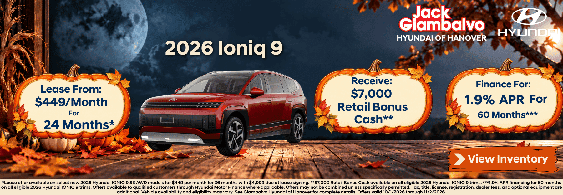 2026 October Ioniq 9 Offers