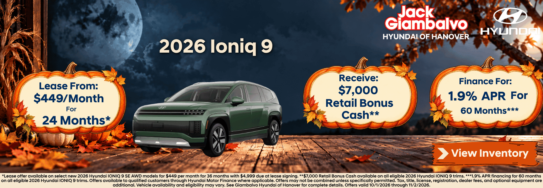 October Ioniq 9 Offers
