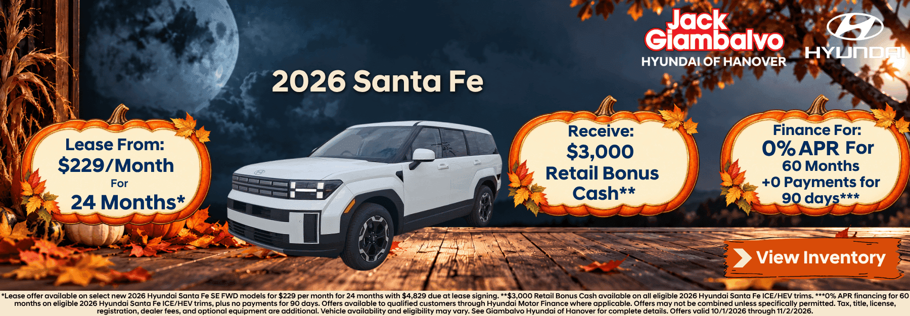 Santa Fe October Offers