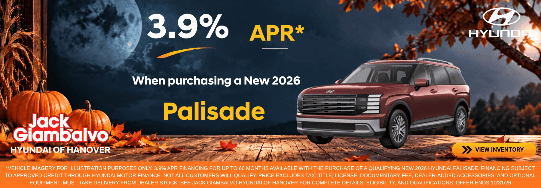 2026 Palisade October Offers