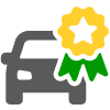 car with ribbon icon