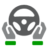 hands on steering wheel icon