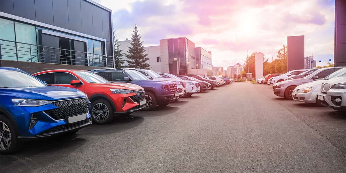Pre-owned vehicle lineup on the Harry Green lot