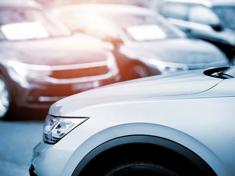 Certified pre-owned SUV or truck on the lot