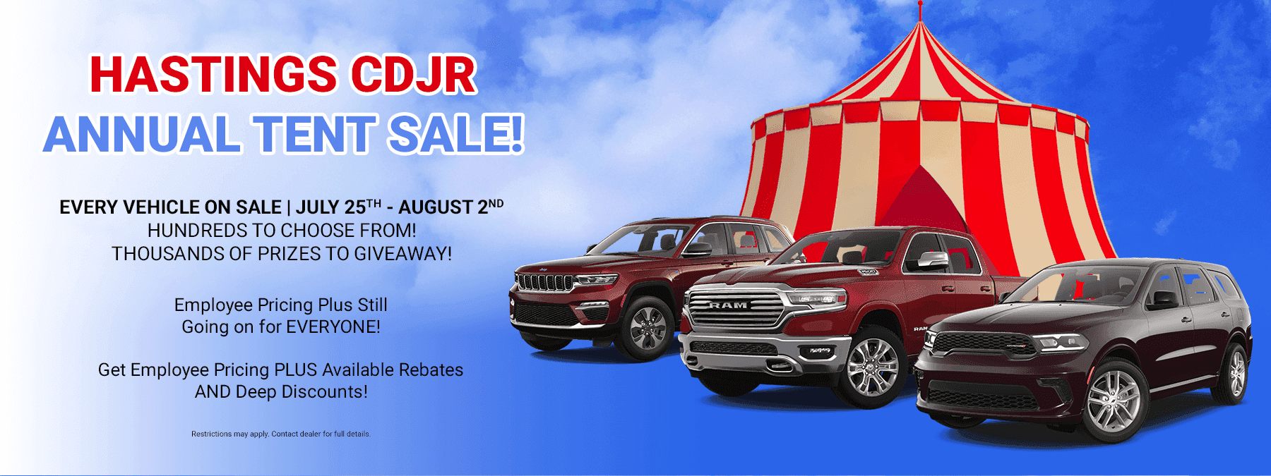 ANNUAL TENT SALE