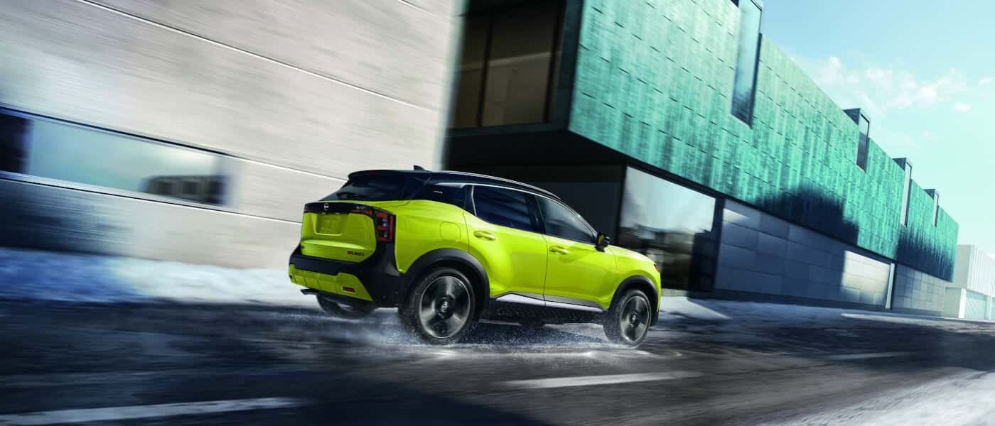 2026 Nissan Kicks Exterior Driving On Snowy Road