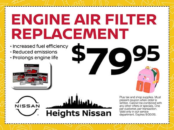 Engine Air Filter Replacement | Heights Nissan