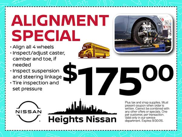 Alignment Special | Heights Nissan