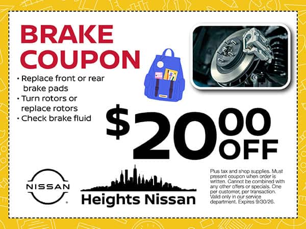 Brake Coupon | Heights Nissan