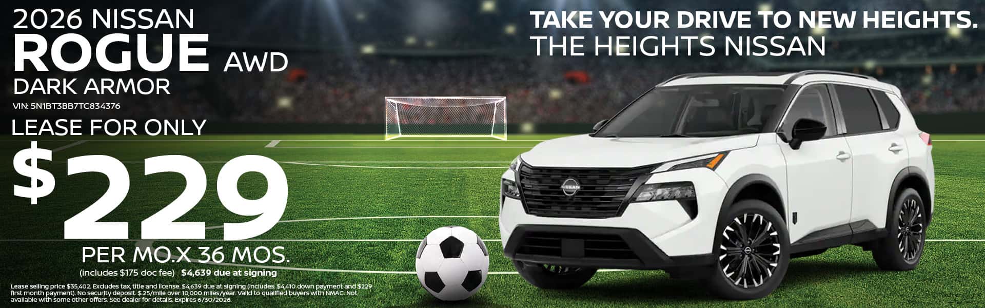 2026 Nissan Rogue Lease Offer | Heights Nissan